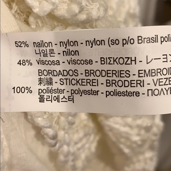 Zara White Textured Lace Short Sleeve Dress Size S - Picture 8 of 8